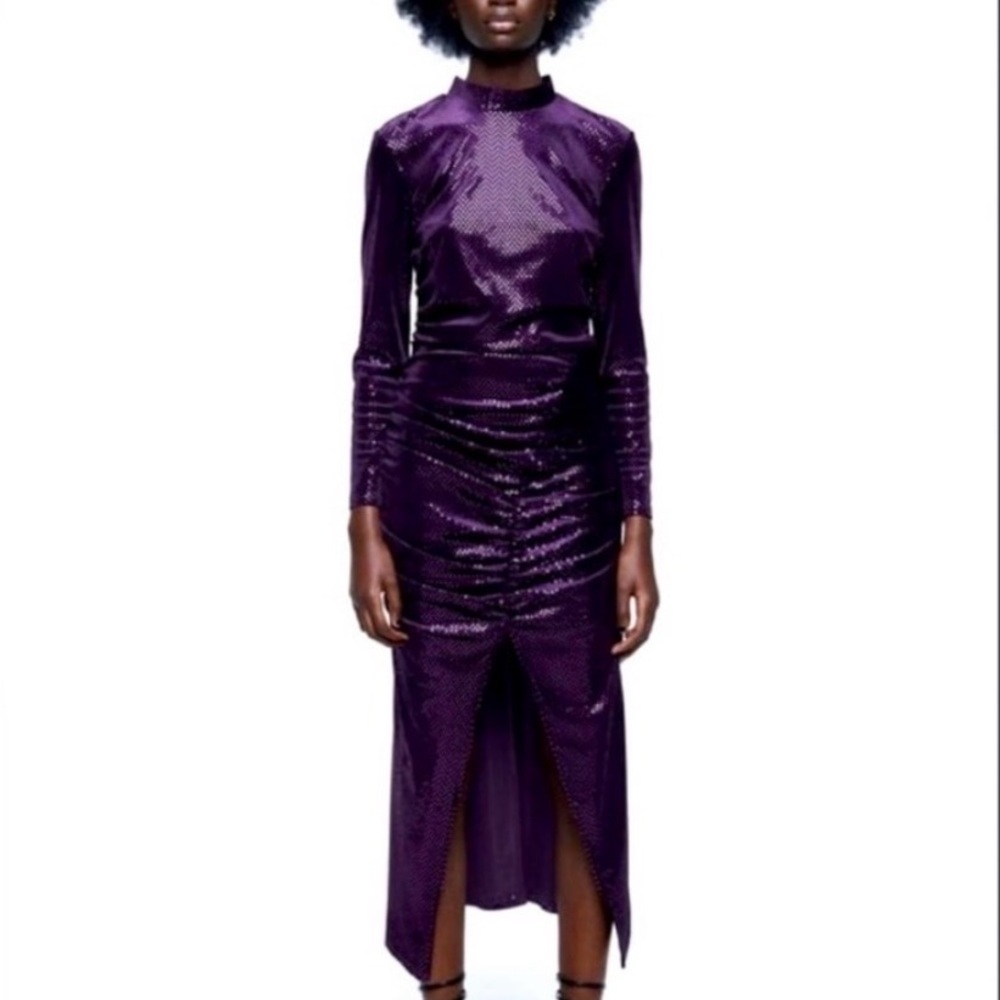 Zara Purple Midi Dress